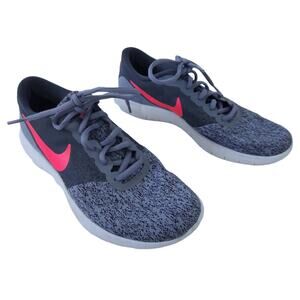 Nike Flex Contact Grey/Pink Running Shoes Sz 7 Women Athletic Shoes Sneaker